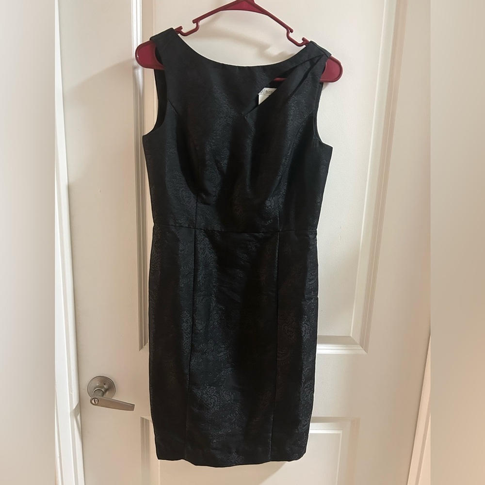White House Black Market Lace Pattern Black Dress